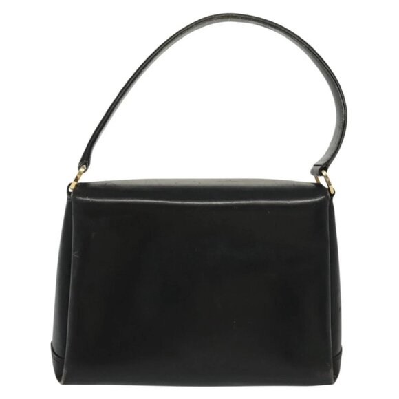 GUCCI Hand Bag Leather Black Gold Auth ep10870 - Picture 2 of 16